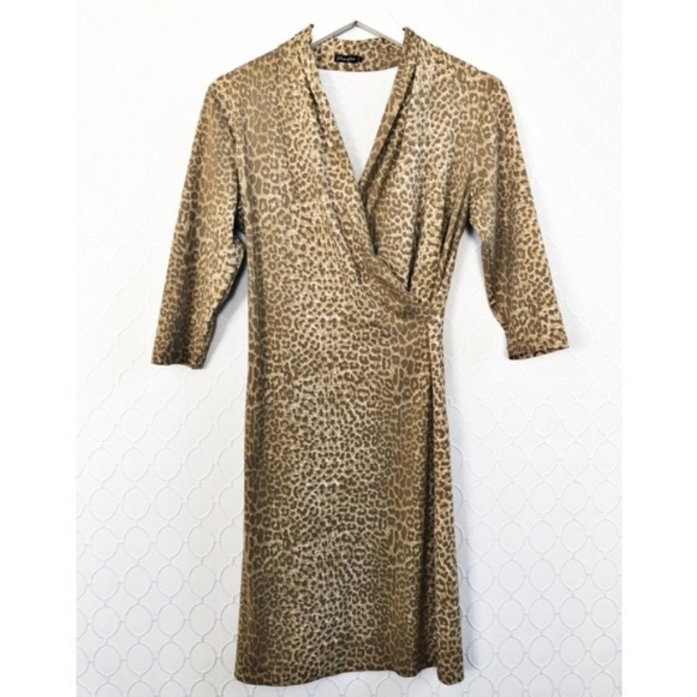 J McLaughlin Panama Wrap Surplice Dress Size S Catalina Cloth Quiet Luxury